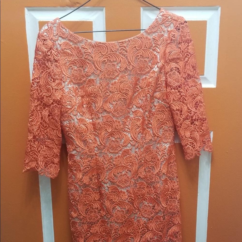 Eliza J. Orange lace dress